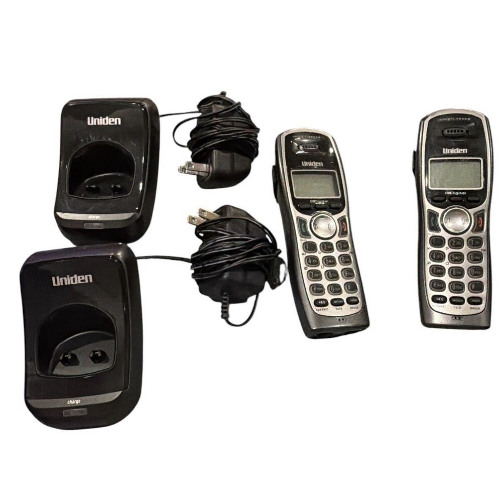 LOT (2) Uniden PowerMax 5.8GHz Handset Cordless Phones w Bases TCX905 WORKS